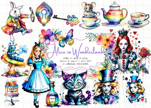 Download Alice in Wonderland Clipart - Wonderland Collection