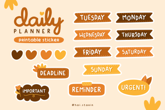 Download Daily Planner Printable Sticker Sheet - Daily planner printable Collection