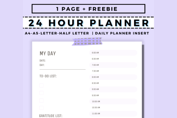 Download 24 Hour Daily Planner Printable - Daily planner printable Collection