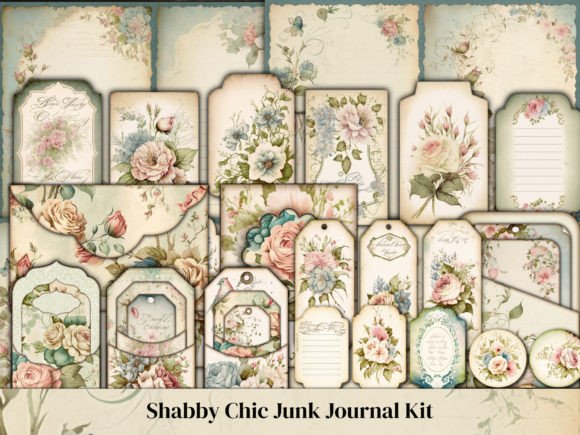 Download Shabby Chic Rose Junk Journal Kit - Shabby chic Collection