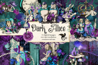 Download Dark Alice Digital Scrapbook Kit - Alice Collection