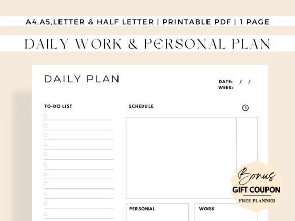 Download Minimalist Daily Planner Printable - Daily planner printable Collection