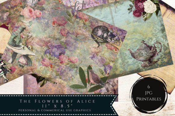 Download Junk Journal, Alice in Wonderland - Wonderland Collection