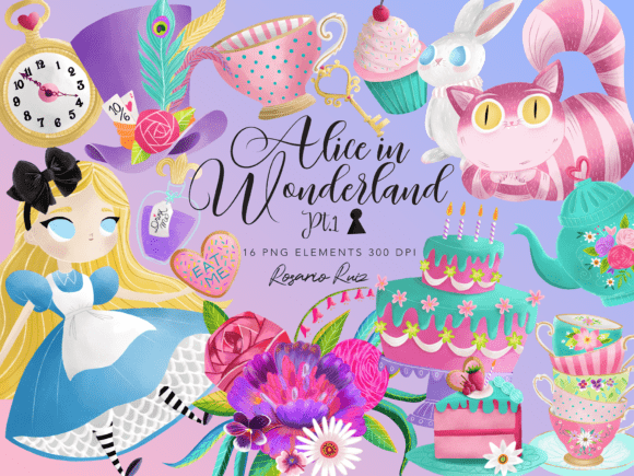 Download Alice in Wonderland Clipart PNG - Wonderland Collection